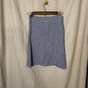 Brandy Melville Blue and Red A-Line Skirt